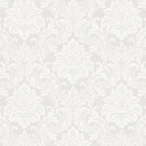 Solange Der Vorrat Reicht Cremefarbene Tapete mit Barockmuster, OTH002, Othello, Zoom by Masureel