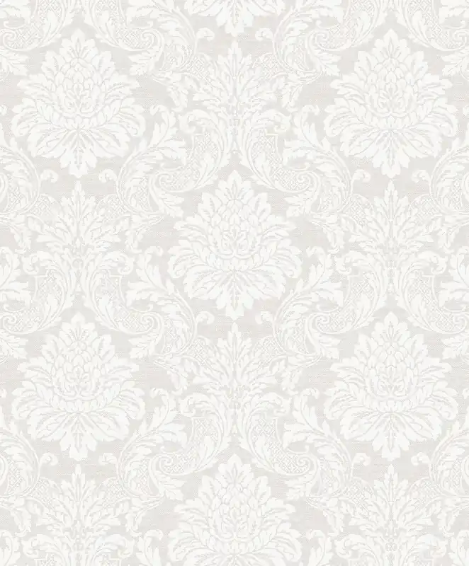 Solange Der Vorrat Reicht Cremefarbene Tapete mit Barockmuster, OTH002, Othello, Zoom by Masureel