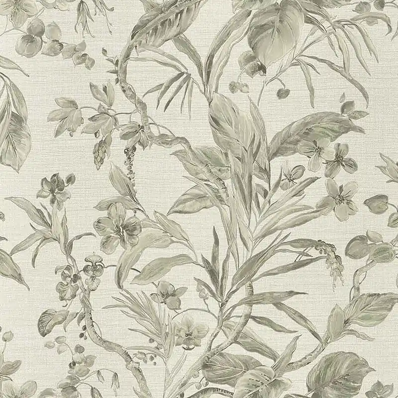 Preiswert Flowers, orchids, leaves - Luxury non-woven wallpaper with a vinyl surface Z21839, Trussardi 5, Zambaiti Parati