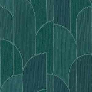 Grüne geometrische Tapete, TP422936, Exclusive Threads, Design ID Top-Preis