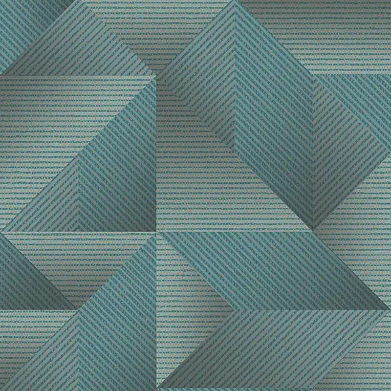 Türkise geometrische 3D-Tapete, TP422976, Exclusive Threads, Design ID Letzte Chance