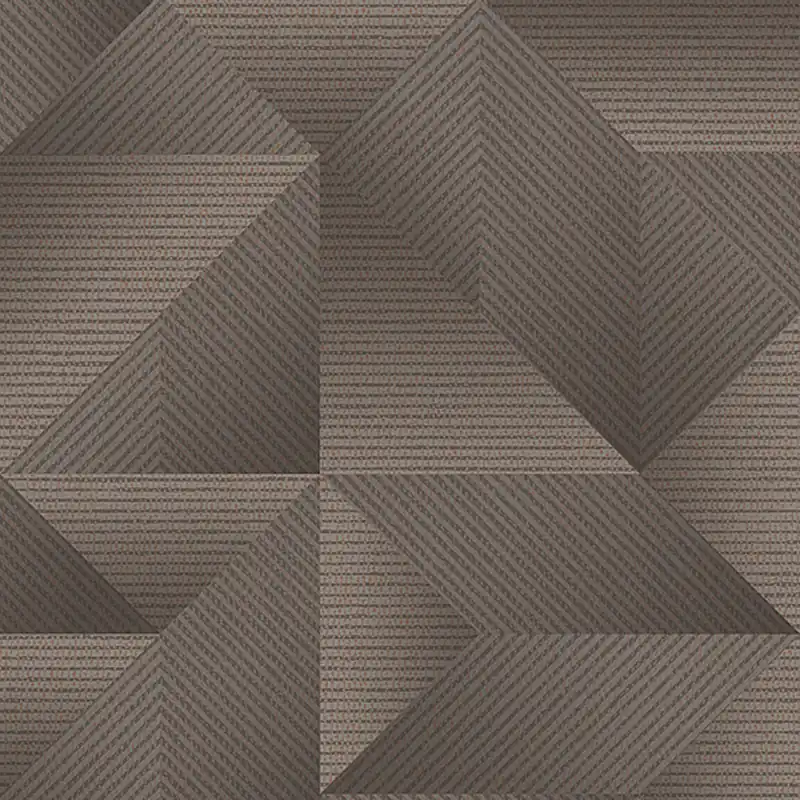 Neu Braun-schwarze geometrische 3D-Tapete, TP422978, Exclusive Threads, Design ID