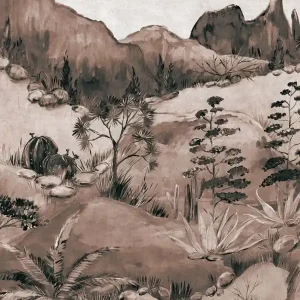 Zertifiziert Mural non-woven wallpaper 391566, Savanna, 225 x 300 cm, Terra, Eijffinger