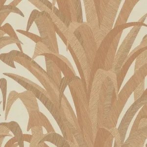 Braungoldene Tapete mit Grasblättern, CU3011, Cumaru, Grandeco Must-Have