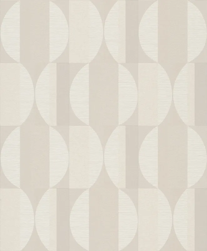 Cremefarbene geometrische Tapete, CU3101, Cumaru, Grandeco Knallerangebot
