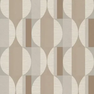 Braun-beige geometrische Tapete, CU3109, Cumaru, Grandeco Sonderaktion