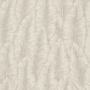 Nur Für Kurze Zeit Weiße und cremefarbene Tapete mit Blättern, CU3201, Cumaru, Grandeco