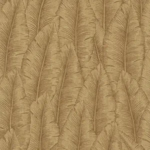 Markenware Braune Tapete mit Blättern, CU3205, Cumaru, Grandeco