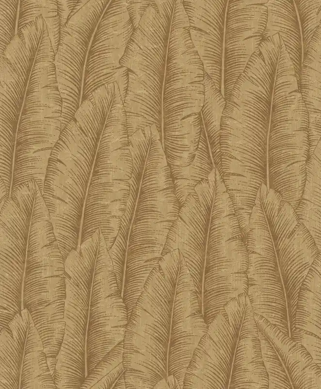 Markenware Braune Tapete mit Blättern, CU3205, Cumaru, Grandeco