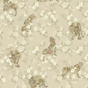 Zertifiziert Beige Fototapete, Tiere, Blumen, 333552, Festival, Eijffinger