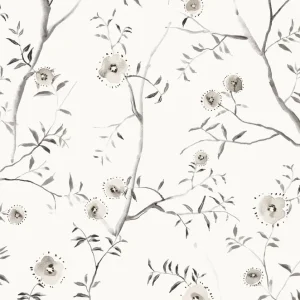 Weiße florale Vliestapete, SUM201, Summer, Khroma by Masureel Beliebt