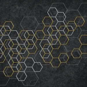 Luxury geometric wall mural with hexagons Z90070, 330 x 300 cm, Automobili Lamborghini 2, Zambaiti Parati Garantierte Lieferung