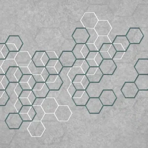 Echt Luxury geometric wall mural with hexagons Z90069, 330 x 300 cm, Automobili Lamborghini 2, Zambaiti Parati