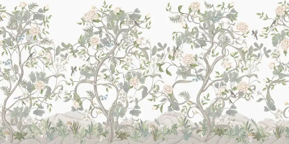 Luxus-Fototapete Landschaft mit Blumen, Z34976, Elie Saab 2 Beliebt
