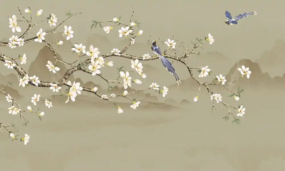 Highlight Luxus-Fototapete Blühender Zweig der Sakura, Z34984, Elie Saab