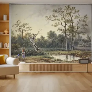 Billig Fototapeten nach Maß, Waldhütte, 10208, Vavex