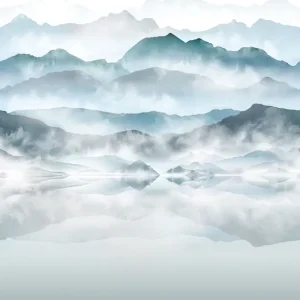 Billig Fototapete, Grau-Blau, Berglandschaft, 96465, Naomi, Novamur