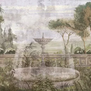 Zertifiziert Luxus Fototapete, Brunnen im Garten, Z77573, Savana, Zambaiti Parati
