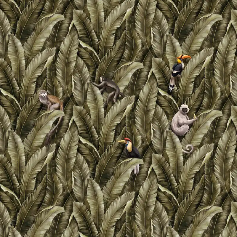Meistverkauft Luxus Fototapete, Affen und Vögel, Z77595, Savana, Zambaiti Parati