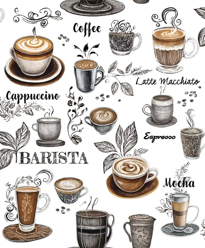 Super-Preis Tapete, Weiß, Kaffee, 89043, Naomi, Novamur