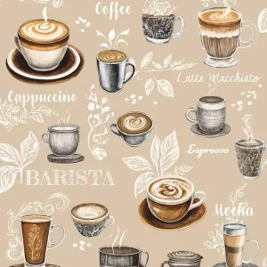 Tapete, Beige, Kaffee, 89044, Naomi, Novamur Neu Im Sortiment