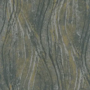 Schneller Versand Tapete, Schwarz-Ocker, Struktur, Wellen, 82496, Naomi, Novamur
