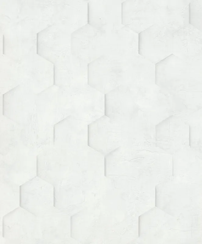 Geometrische Tapete, Weiß-Grau, Hexagone, 34157, Loft Superior, Marburg Sonderaktion