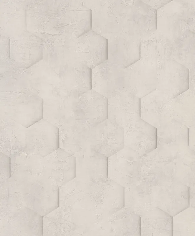 Letzte Chance Geometrische Tapete, Creme, Hexagone, 34158, Loft Superior, Marburg