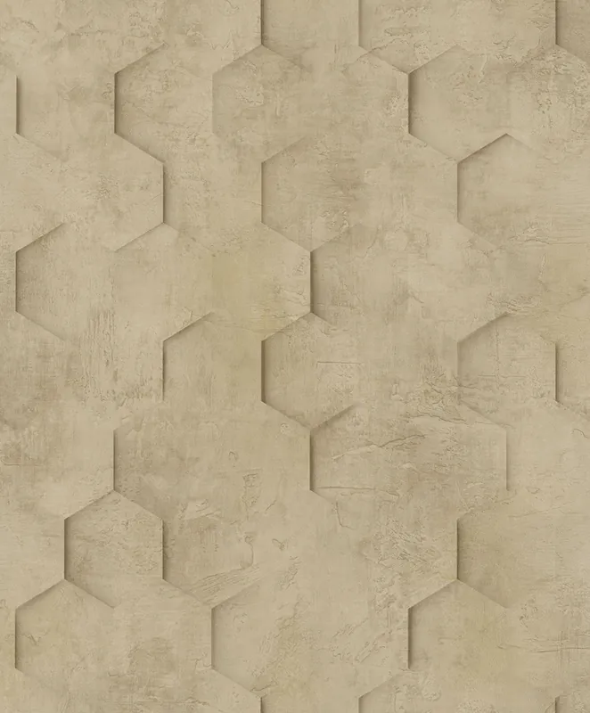 Geometrische Tapete, Beige, Hexagone, 34163, Loft Superior, Marburg Sonderangebot