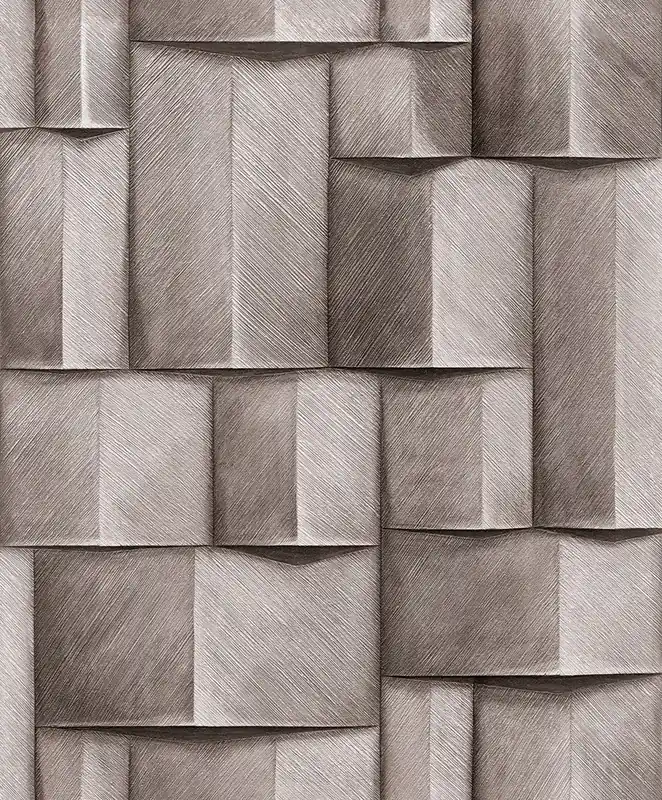 Echt Grafische Tapete, braun, 3D-Effekt, 35393, Timber, Marburg