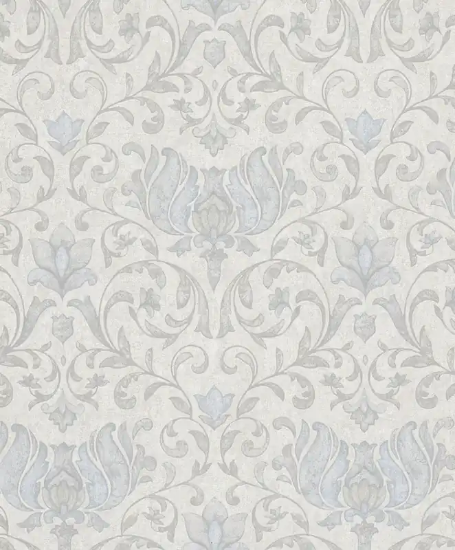 Tapete, grau-beige, blau, Ornamente, 35147, City Romance, Marburg Direktkauf