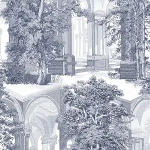 Preis Gesenkt Tapete, blau, Bäume, Arkaden, 129093, Arboretum, Graham Brown Premium