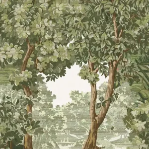 Neue Ware Tapete, grün, Bäume, 127900, Arboretum, Graham Brown Premium