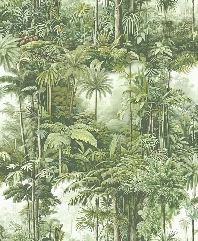 Tapete, grün, Palmen, Dschungel, 127914, Arboretum, Graham Brown Premium Markenware