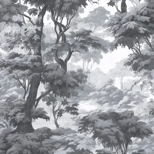 Zertifiziert Tapete, grau-schwarz, Wald, Bäume, 127930, Arboretum, Graham Brown Premium