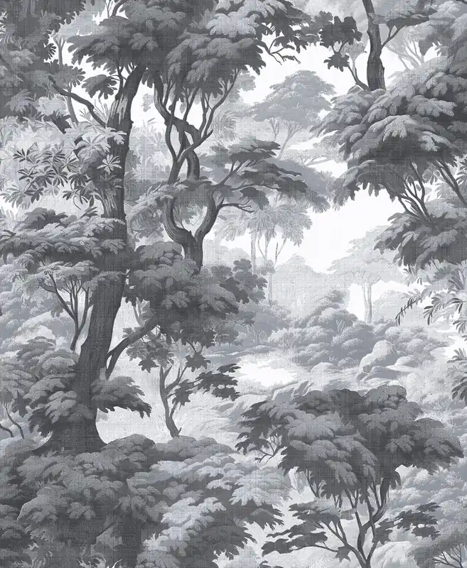Zertifiziert Tapete, grau-schwarz, Wald, Bäume, 127930, Arboretum, Graham Brown Premium