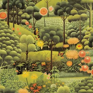 Preisknaller Tapete, grün, Landschaft, Blumen, Bäume, 127925, Arboretum, Graham Brown Premium