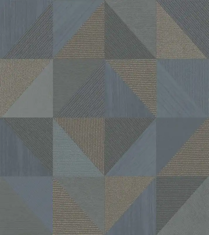 Geometrische Tapete, blau-braun, 32417, Vitalis, Parato by Cristiana Masi Geprüft