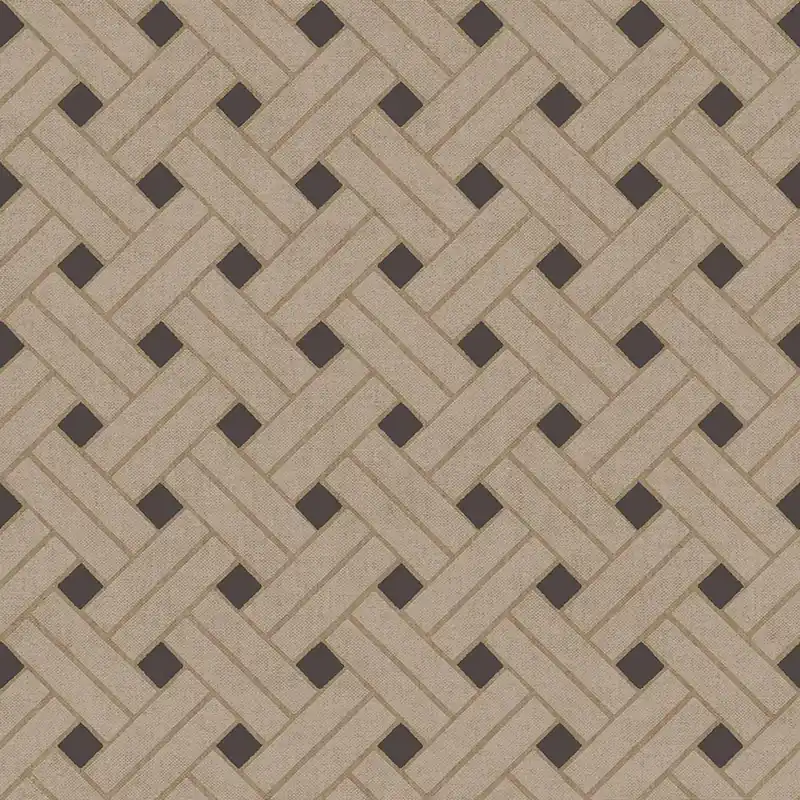 Geometrische Tapete, braun-schwarz, 32427, Vitalis, Parato by Cristiana Masi Markenprodukt