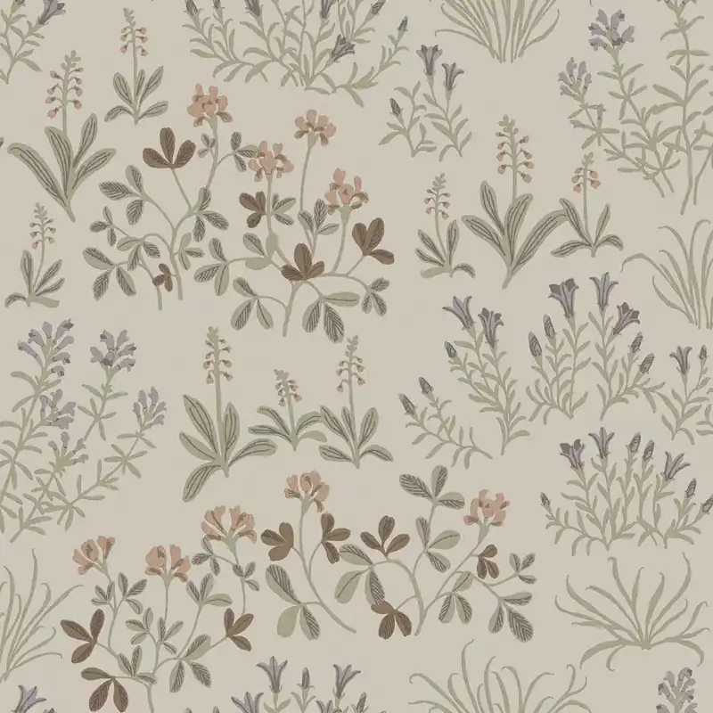 Tapete, beige-grau, Blumen, 5804, Nordic Folk, Borastapeter Bestpreis