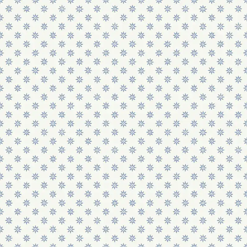 Tapete, weiß-blau, Blumen, 5810, Nordic Folk, Borastapeter Mega-Angebot