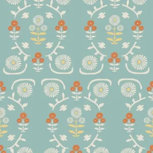 Jetzt Bestellen Tapete, blau, Blumen, 5821, Nordic Folk, Borastapeter