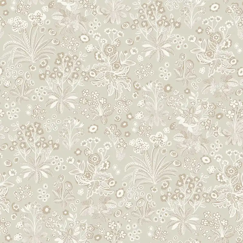 Tapete, beige-grau, Blumen, 5827, Nordic Folk, Borastapeter Online Kaufen