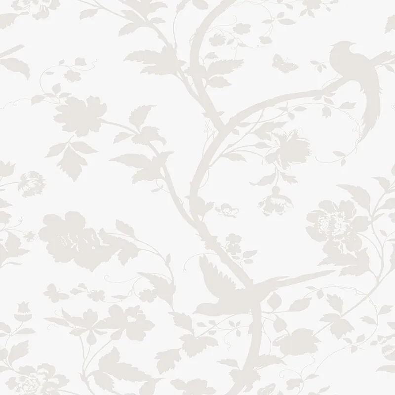 Tapete mit beigen Blumen und Vögeln 113391, Laura Ashley, Graham & Brown Sonderangebot