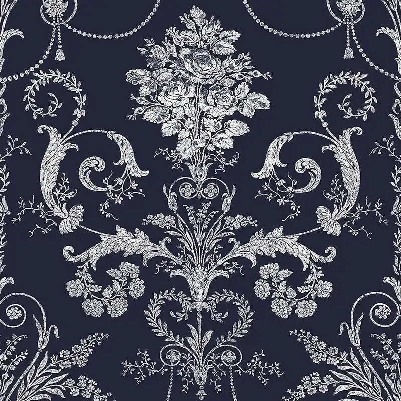 Tapete blau mit Ornamenten 113386, Laura Ashley, Graham & Brown Neu Im Sortiment