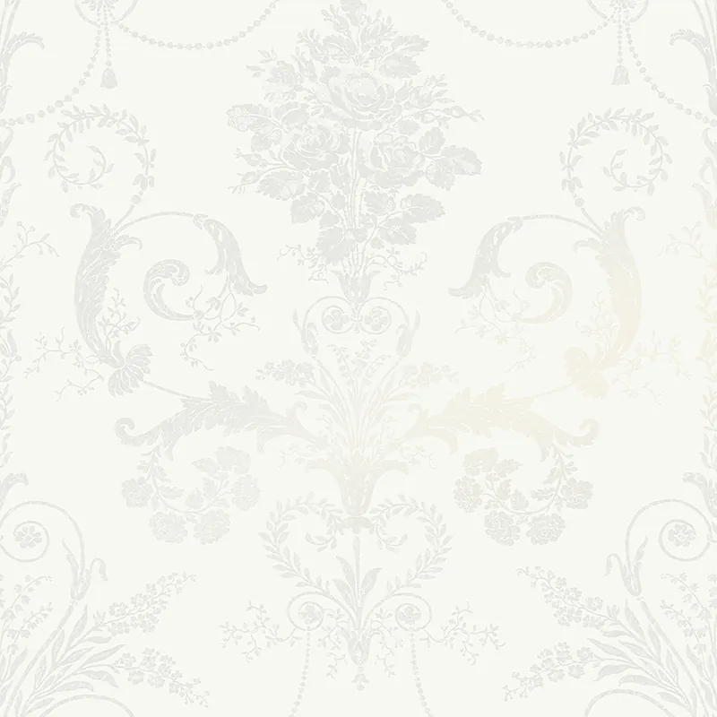 Tapete hellgrau mit floralen Ornamenten 113382, Laura Ashley, Graham & Brown Preis Gesenkt