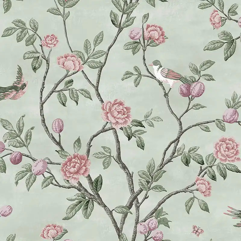 Versand Am Gleichen Tag Tapete mit Blumen und Vögeln 1133971, Laura Ashley, Graham & Brown