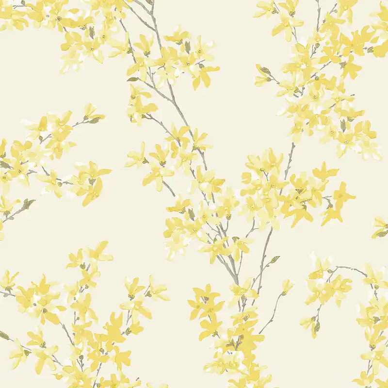 Echt Tapete mit Zweigen aus Goldregen 113350, Laura Ashley, Graham & Brown