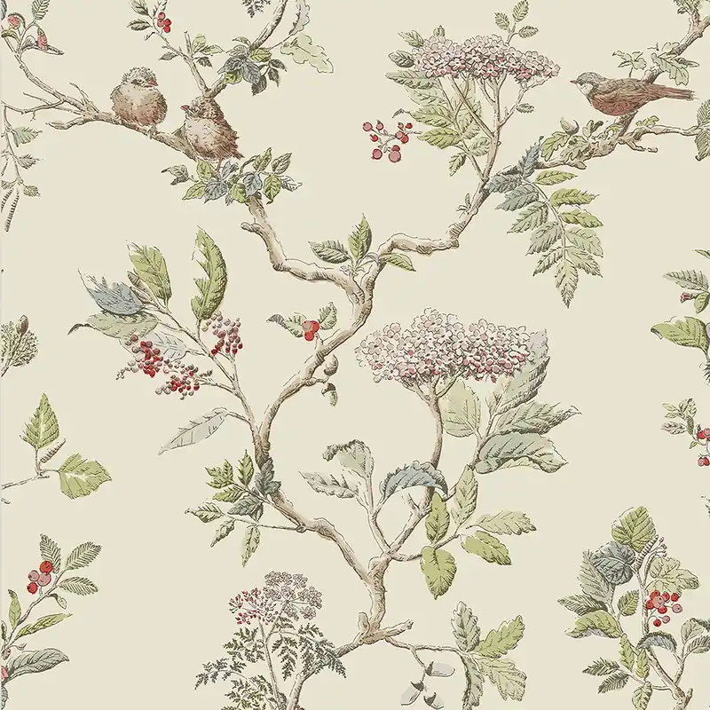 Tapete mit Vogelbeeren 113346, Laura Ashley, Graham & Brown Solange Der Vorrat Reicht