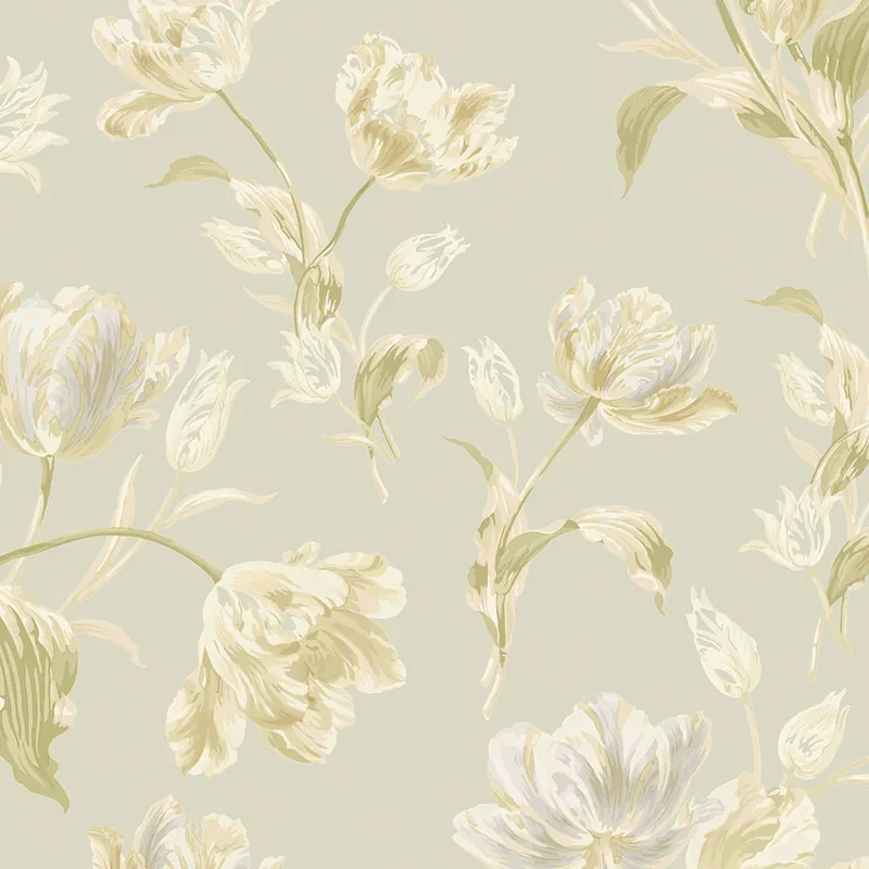 Tapete, grau, Blumen, 122769, Laura Ashley Signature Neu Im Sortiment